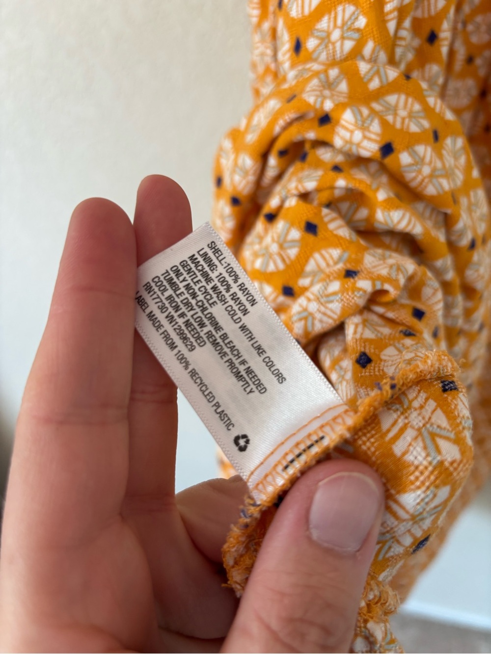 Knox Rose orange and white geometric print dress size S - Picture 7 of 8
